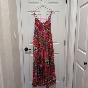 Free People Pink Floral Maxi Dress